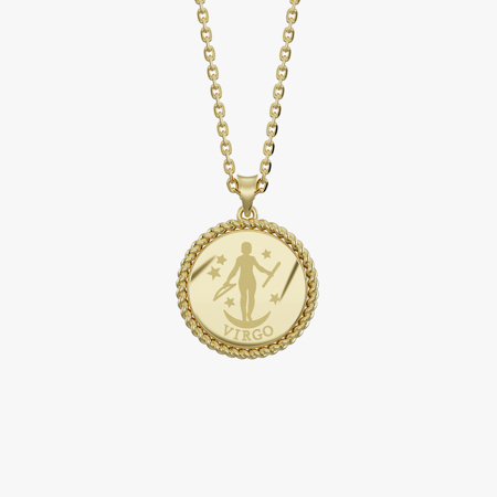 Virgo Birth Month Gold Pendant